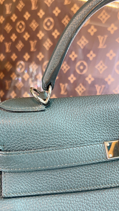 Hermes Bleu Orage Kelly 32 PHW