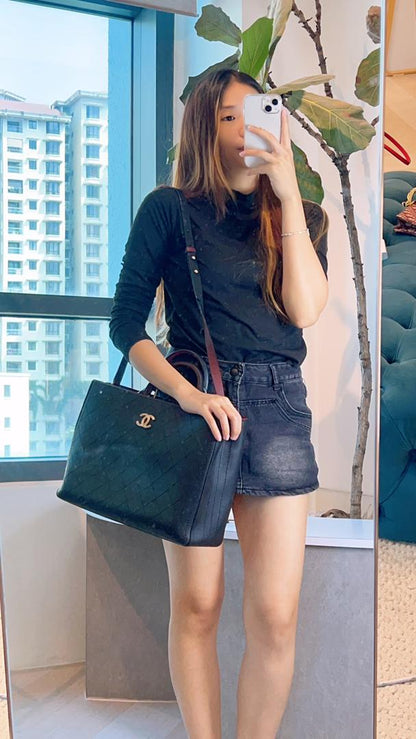 Chanel Cerf Executive Tote in Black Caviar (GHW)