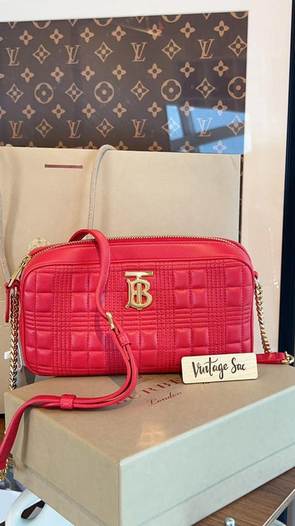 Burberry Red Small Lola Camera Bag