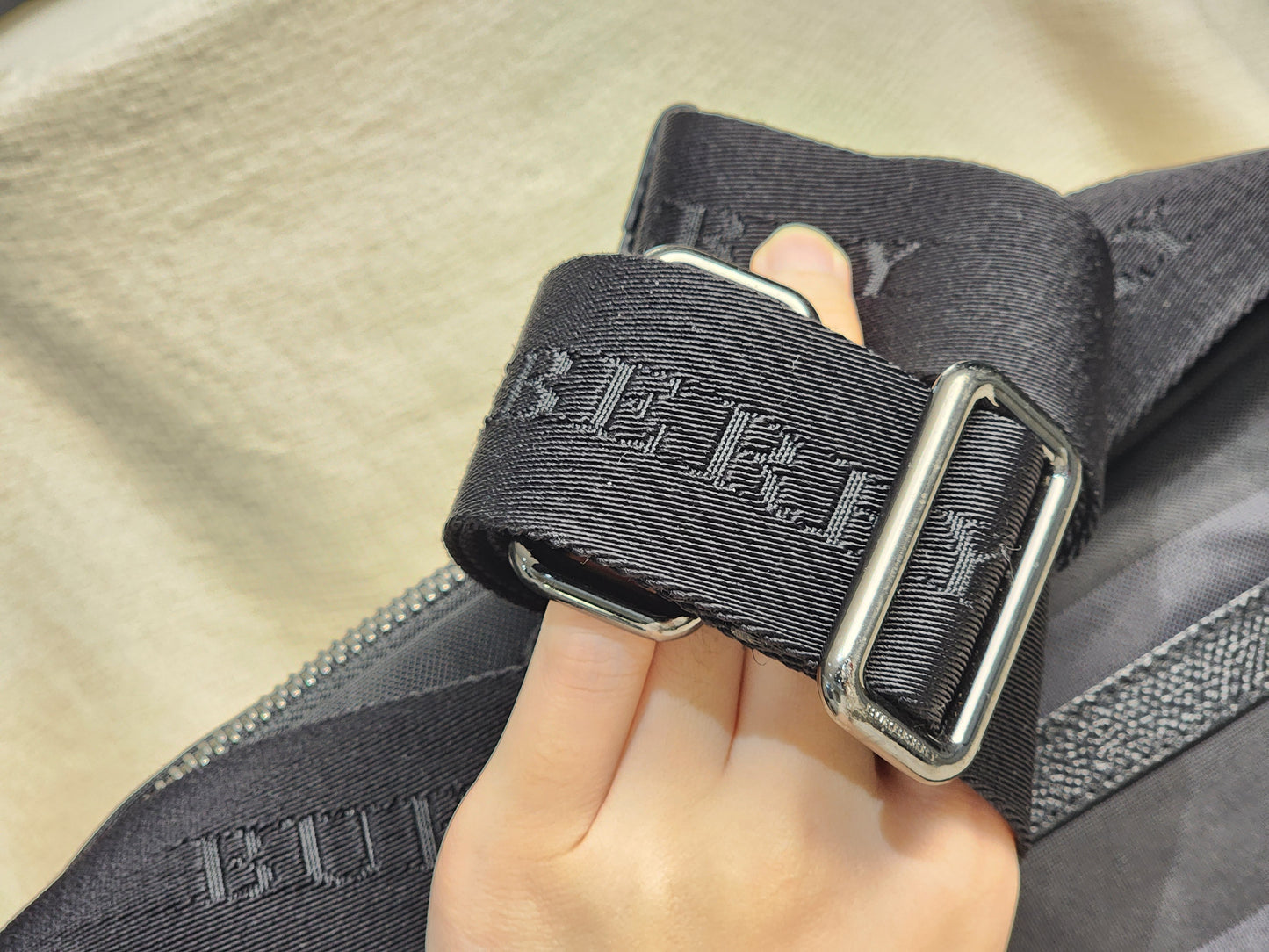 Burberry Nylon Smoked Check Messenger Bag