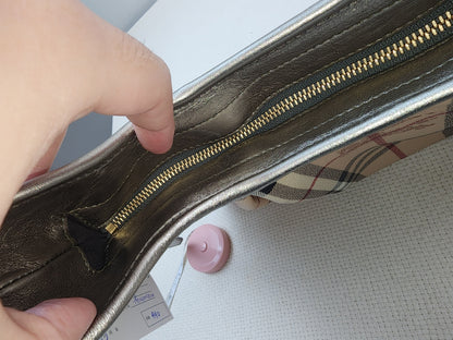 Burberry Beige Haymarket Check Shoulder Bag