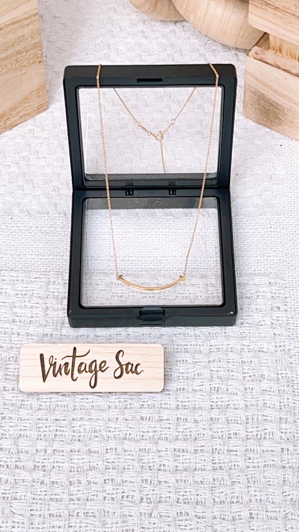 Tiffany & Co Yellow Gold Small Tsmile Necklace