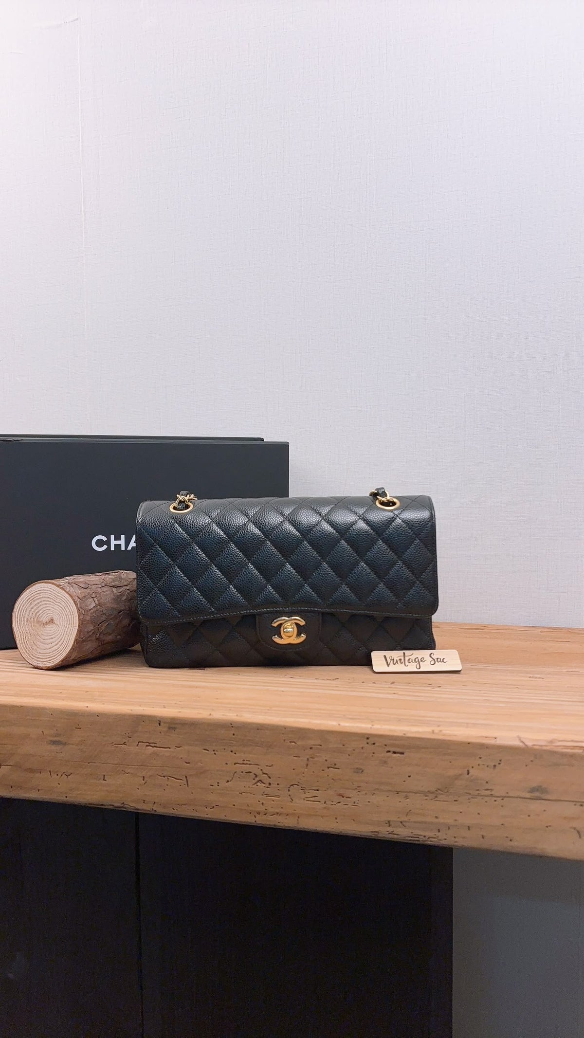 Chanel Black Caviar Medium CF (GHW)