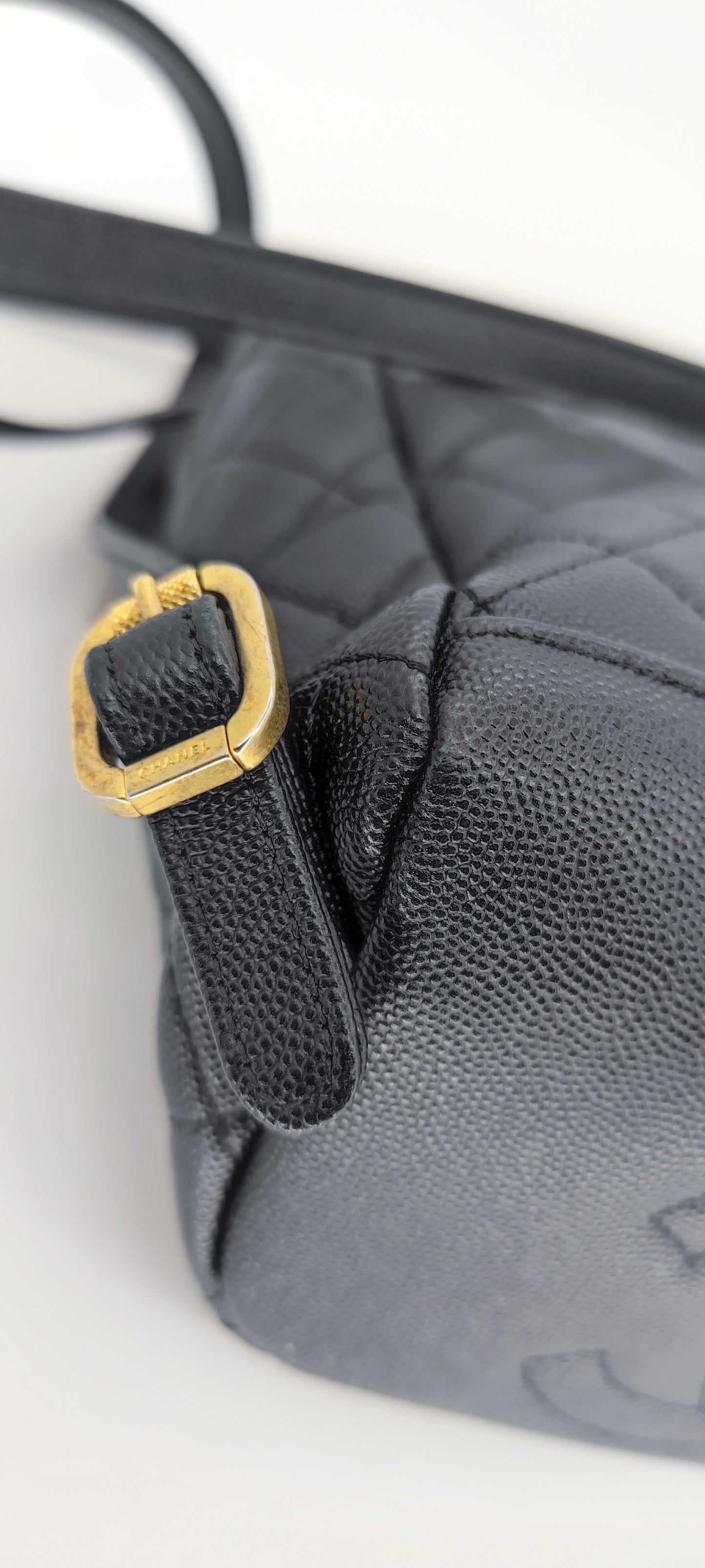 Chanel Black Caviar Filigree Small Backpack GHW