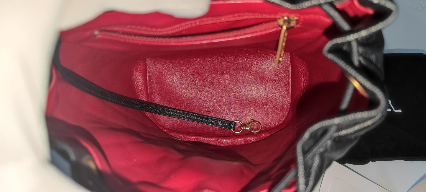 Chanel Black Caviar Filigree Small Backpack GHW