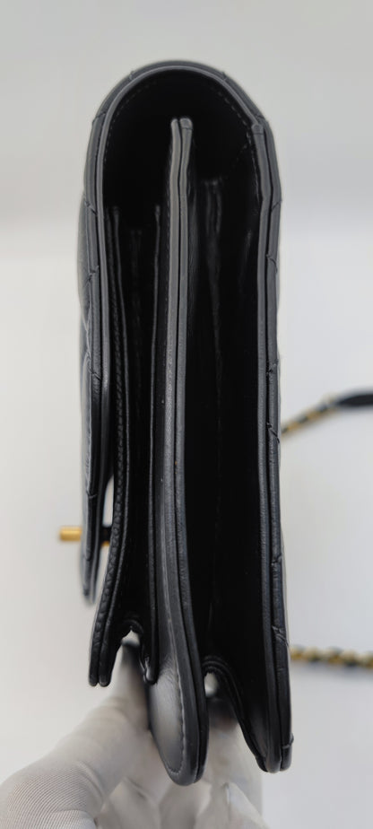 Chanel Black Caviar Calfskin Handle Flap Bag GHW