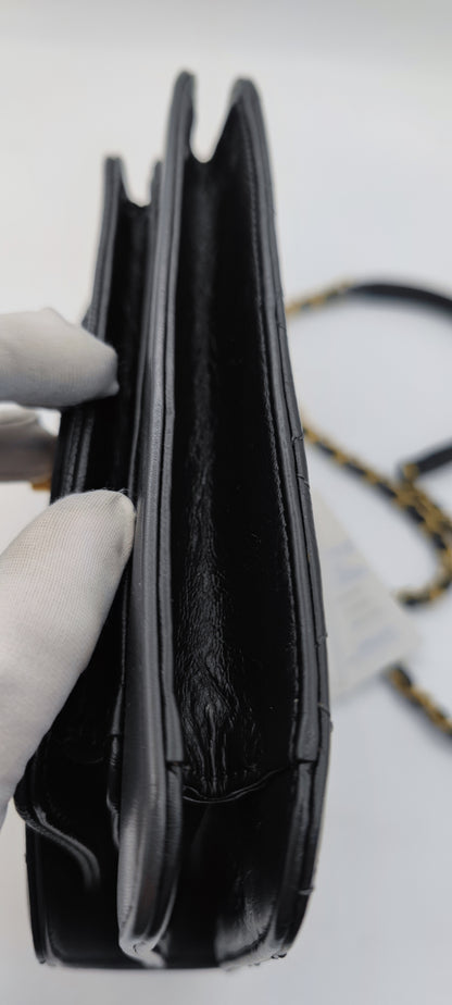 Chanel Black Caviar Calfskin Handle Flap Bag GHW