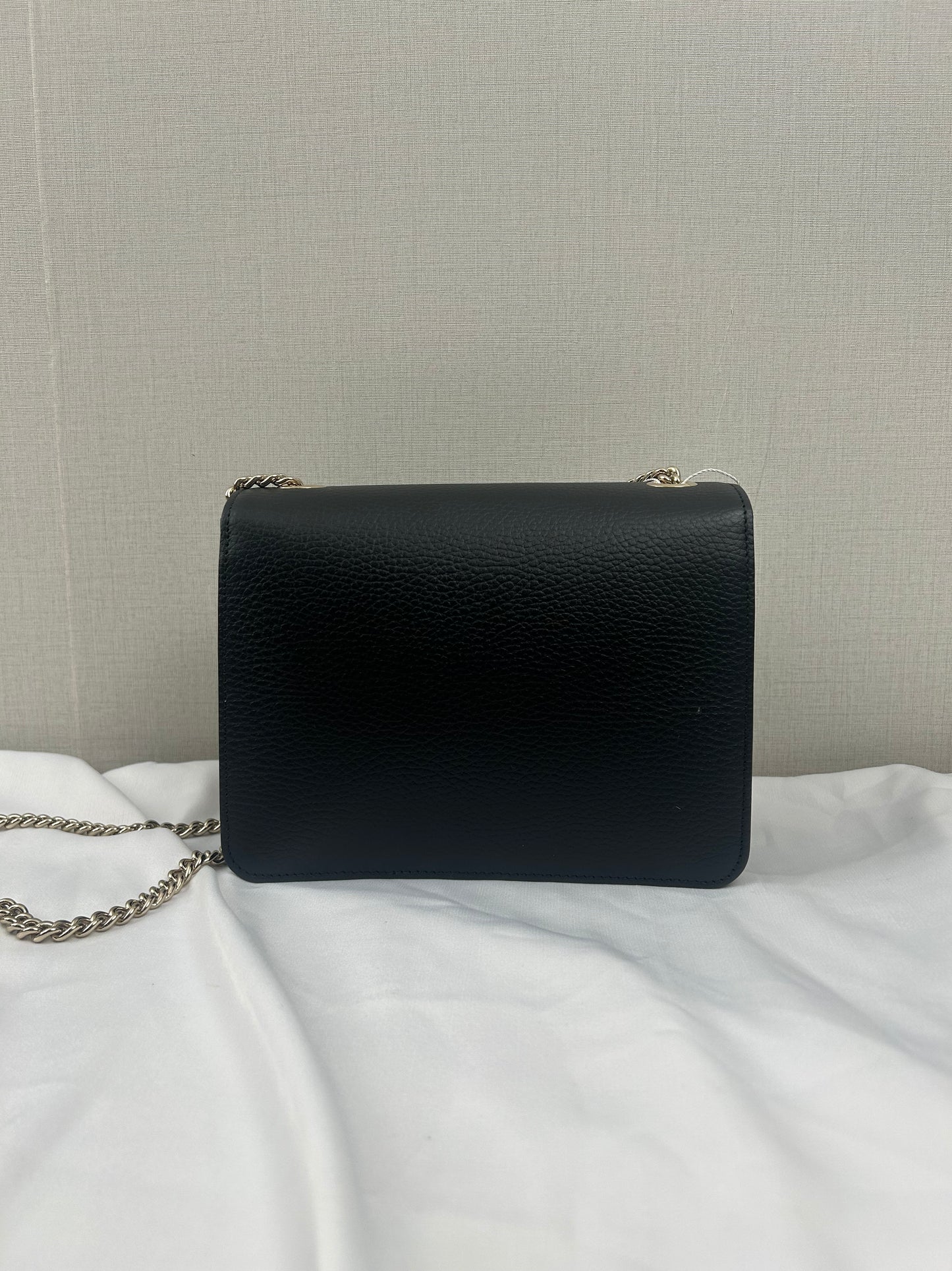 Gucci Black Calfskin GG Interlocking Shoulder Bag (LGHW)