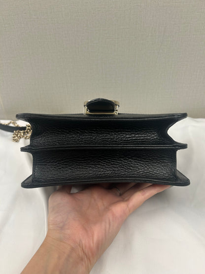 Gucci Black Calfskin GG Interlocking Shoulder Bag (LGHW)