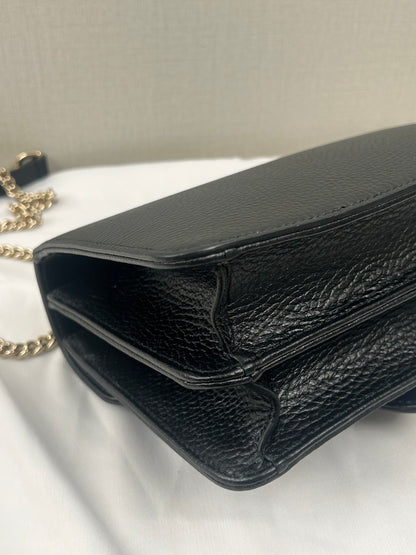 Gucci Black Calfskin GG Interlocking Shoulder Bag (LGHW)