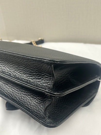 Gucci Black Calfskin GG Interlocking Shoulder Bag (LGHW)