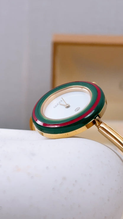 Gold Vintage 1100L Interchangeable Bezel Quartz Watch