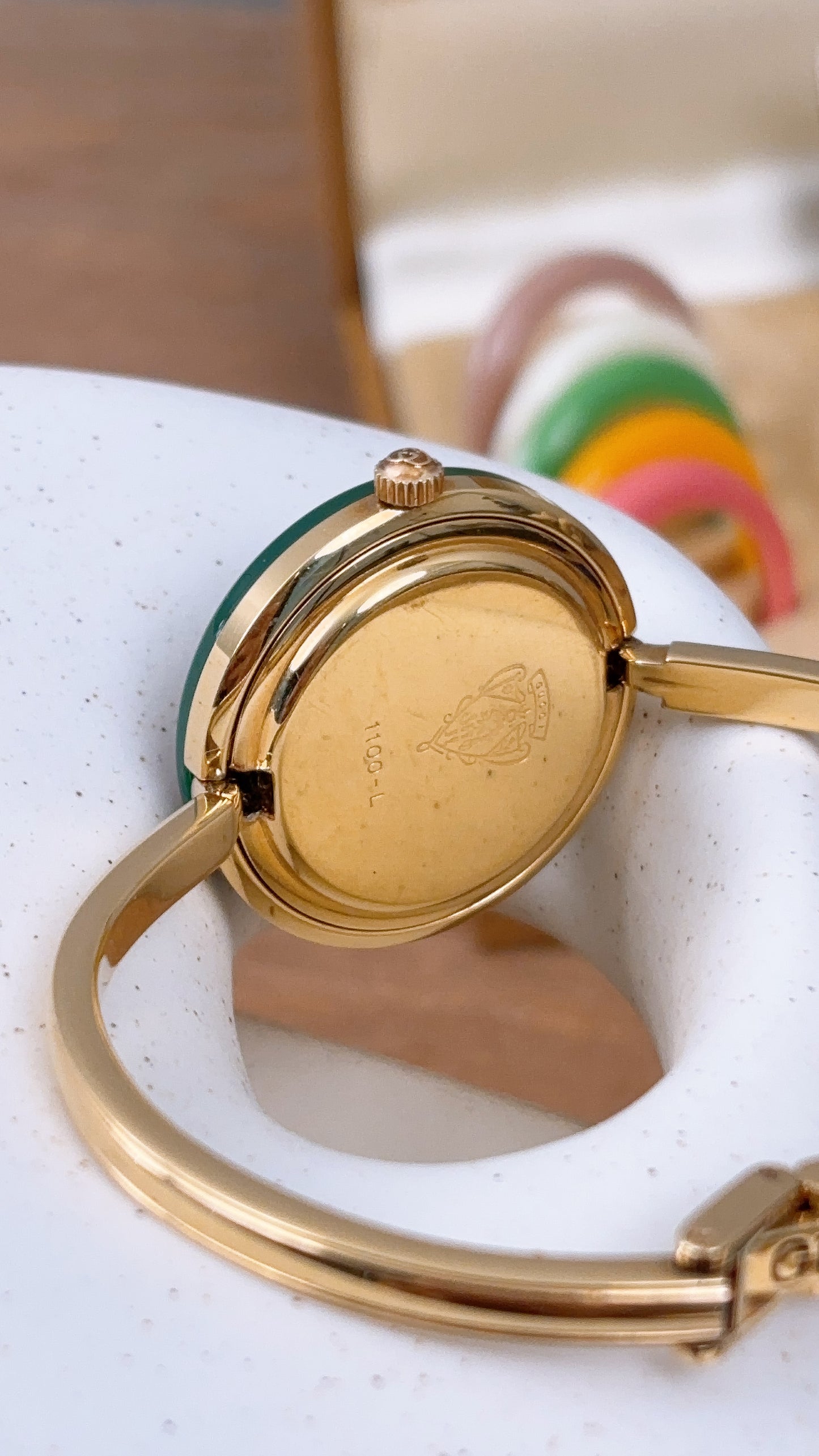 Gold Vintage 1100L Interchangeable Bezel Quartz Watch