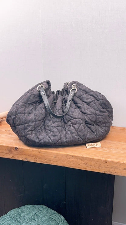 Chanel Black Denim Quilted Coco Stretch Spirit Cabas Tote (SHW)