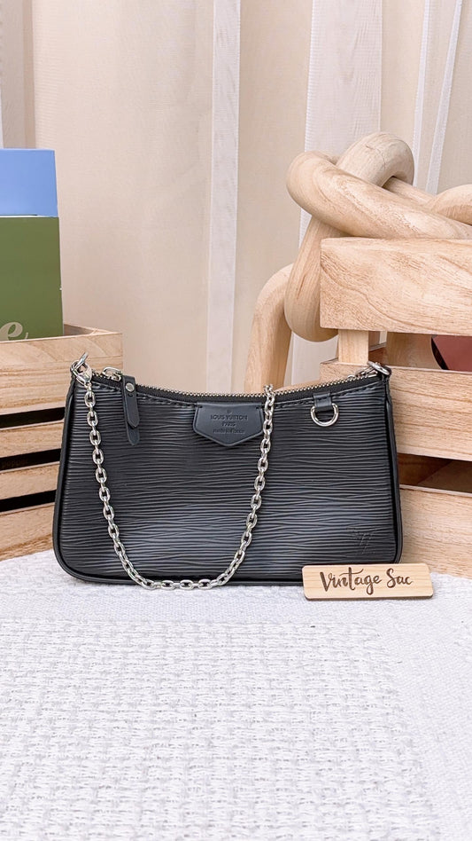 LV Black Epi Easy Pouch (SHW)