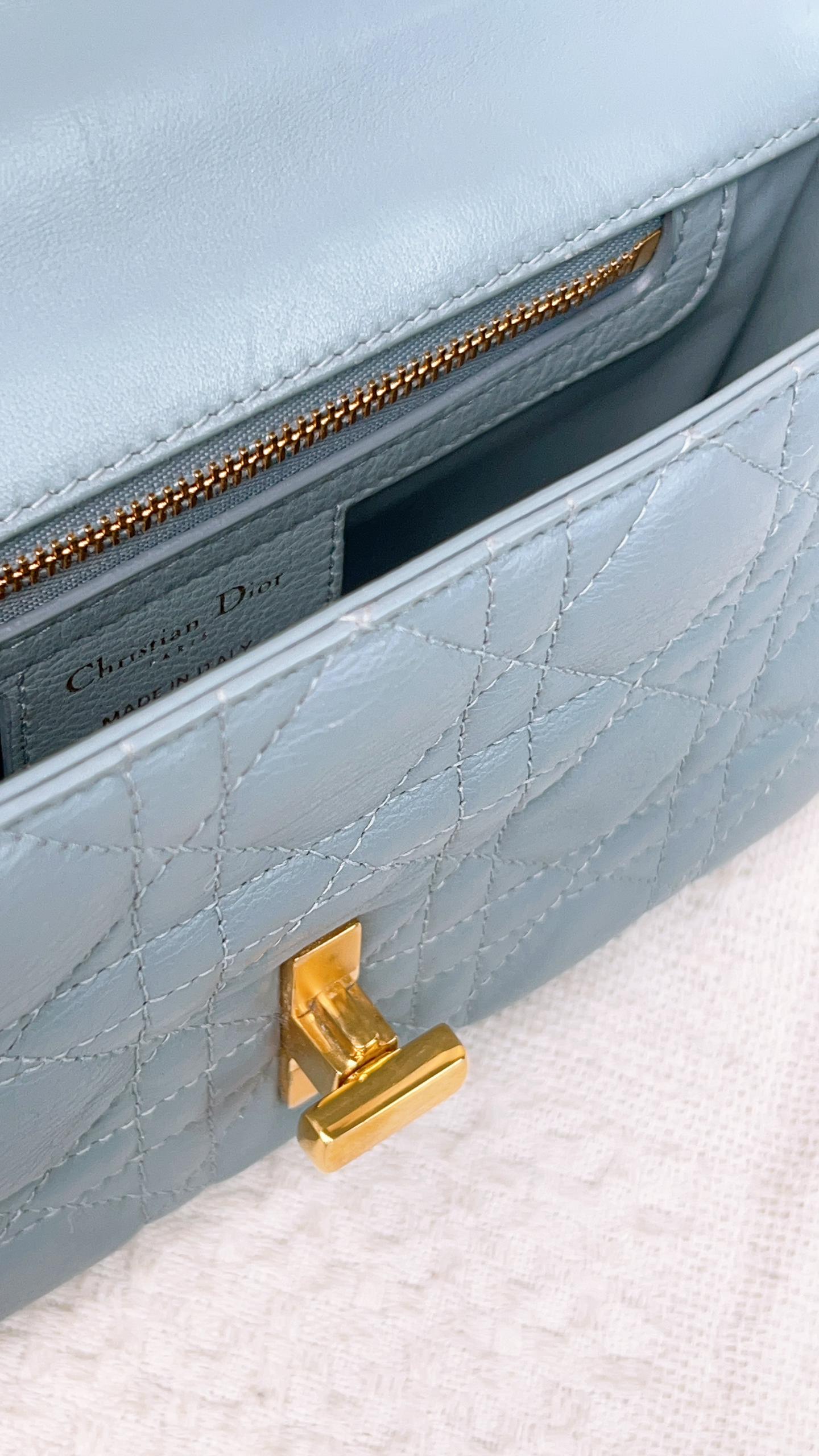 Dior Cloud Blue Small Caro (GHW)