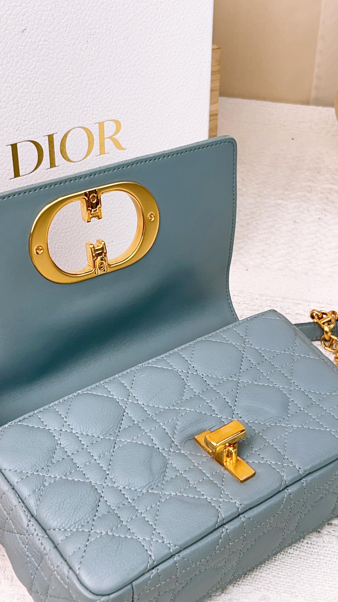 Dior Cloud Blue Small Caro (GHW)