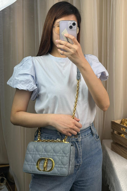 Dior Cloud Blue Small Caro (GHW)