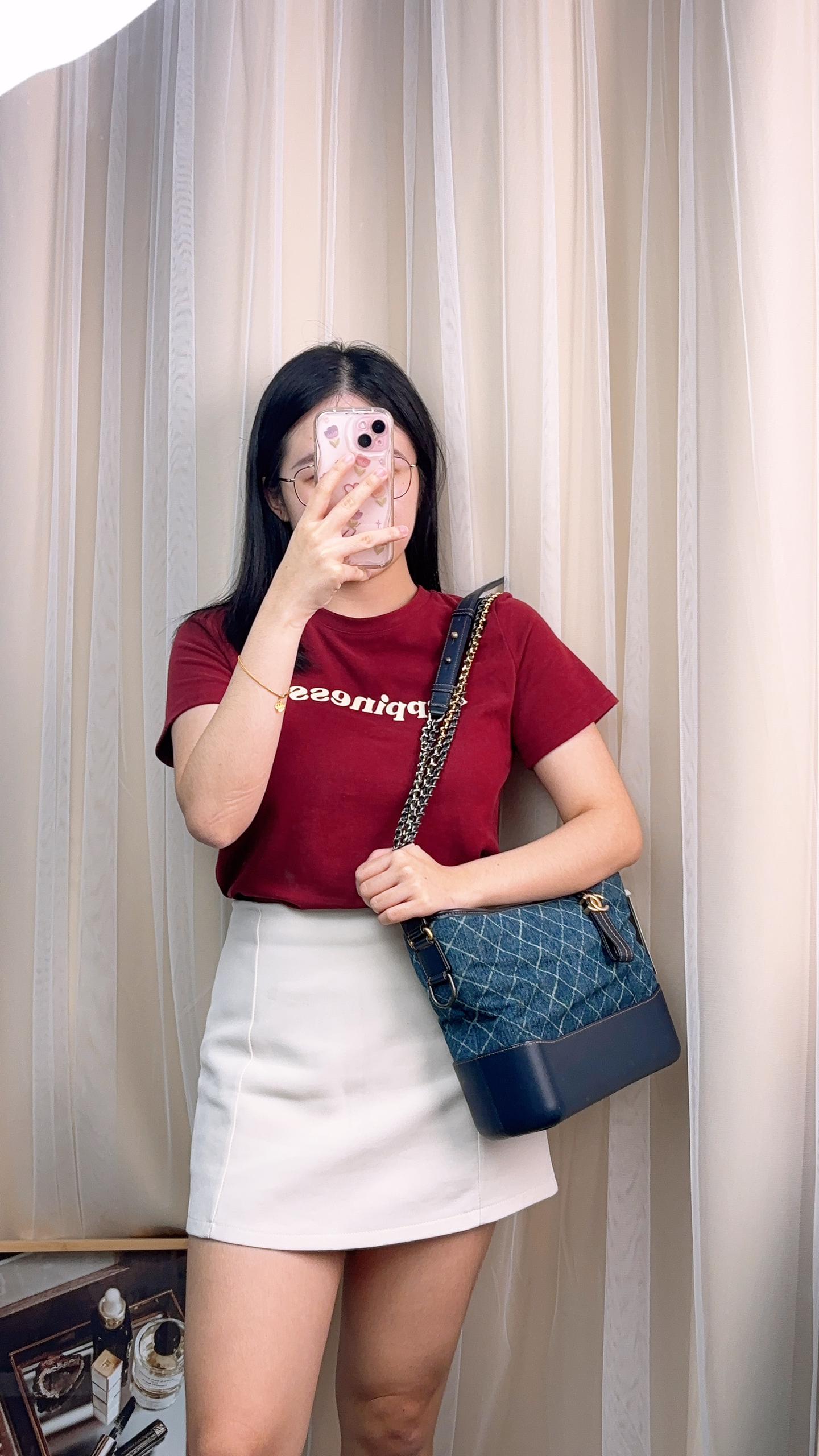 Chanel Denim Quilted Medium Gabrielle Hobo