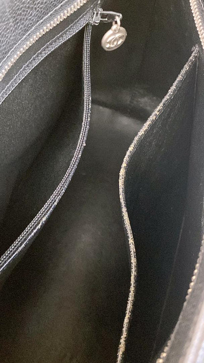 Chanel Black Caviar Medallion Tote