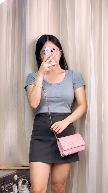 Chanel Pink Iridescent Caviar Classic WOC (LGHW)