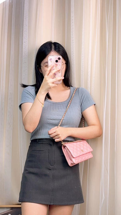 Chanel Pink Iridescent Caviar Classic WOC (LGHW)