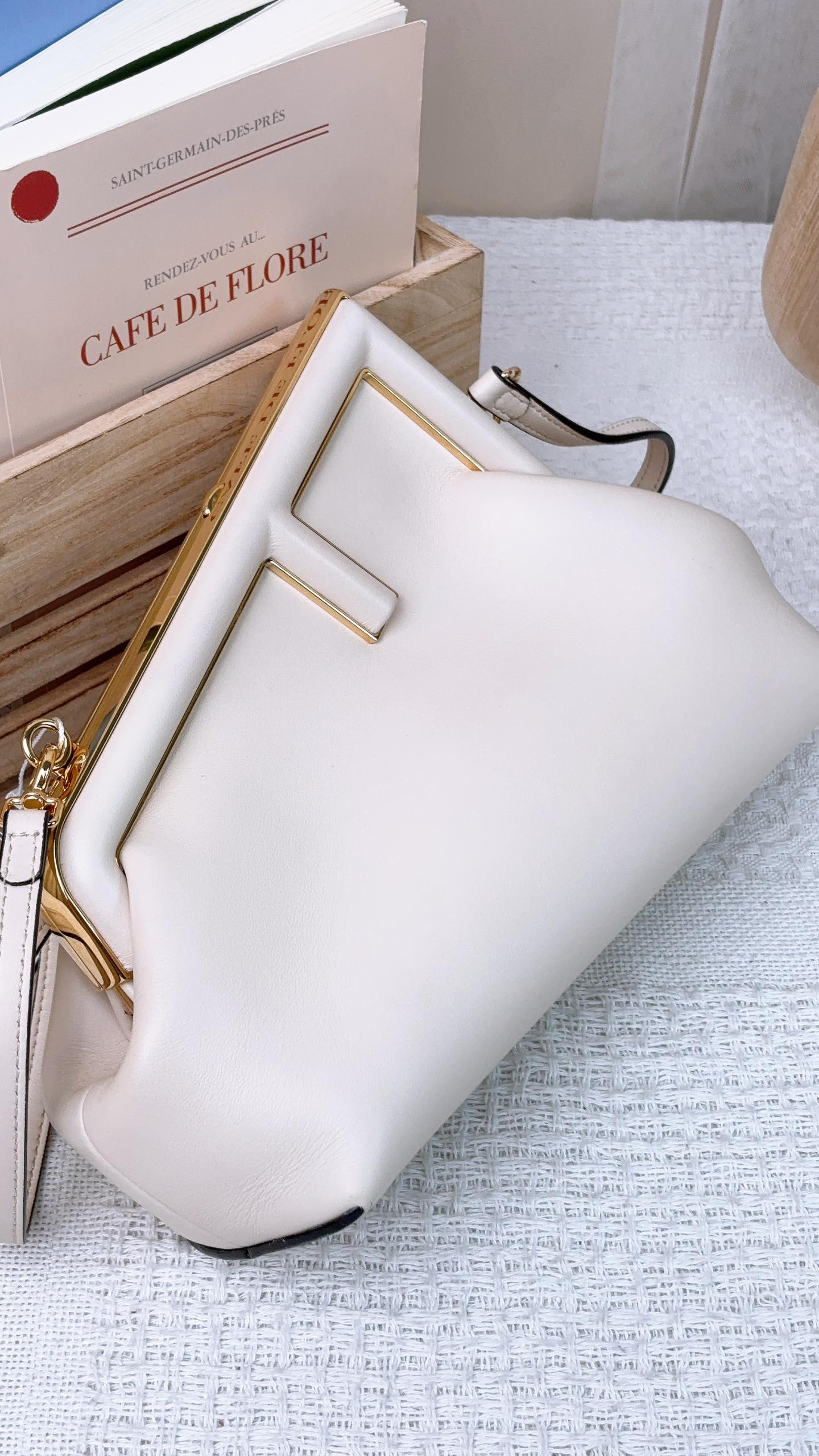 Fendi Light Beige Calfskin First Small Bag