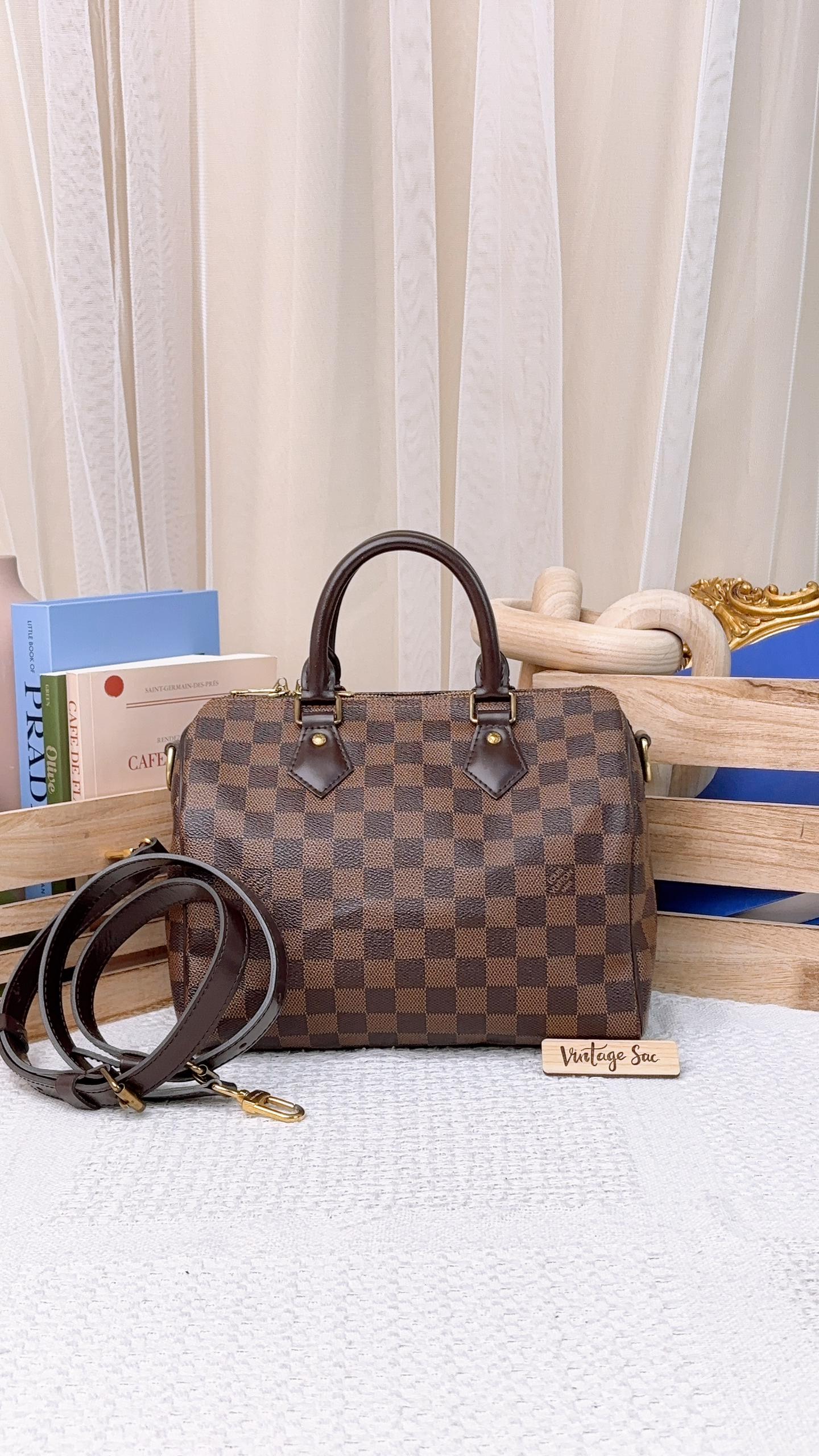 LV Damier Ebene Speedy 25 Bandouliere