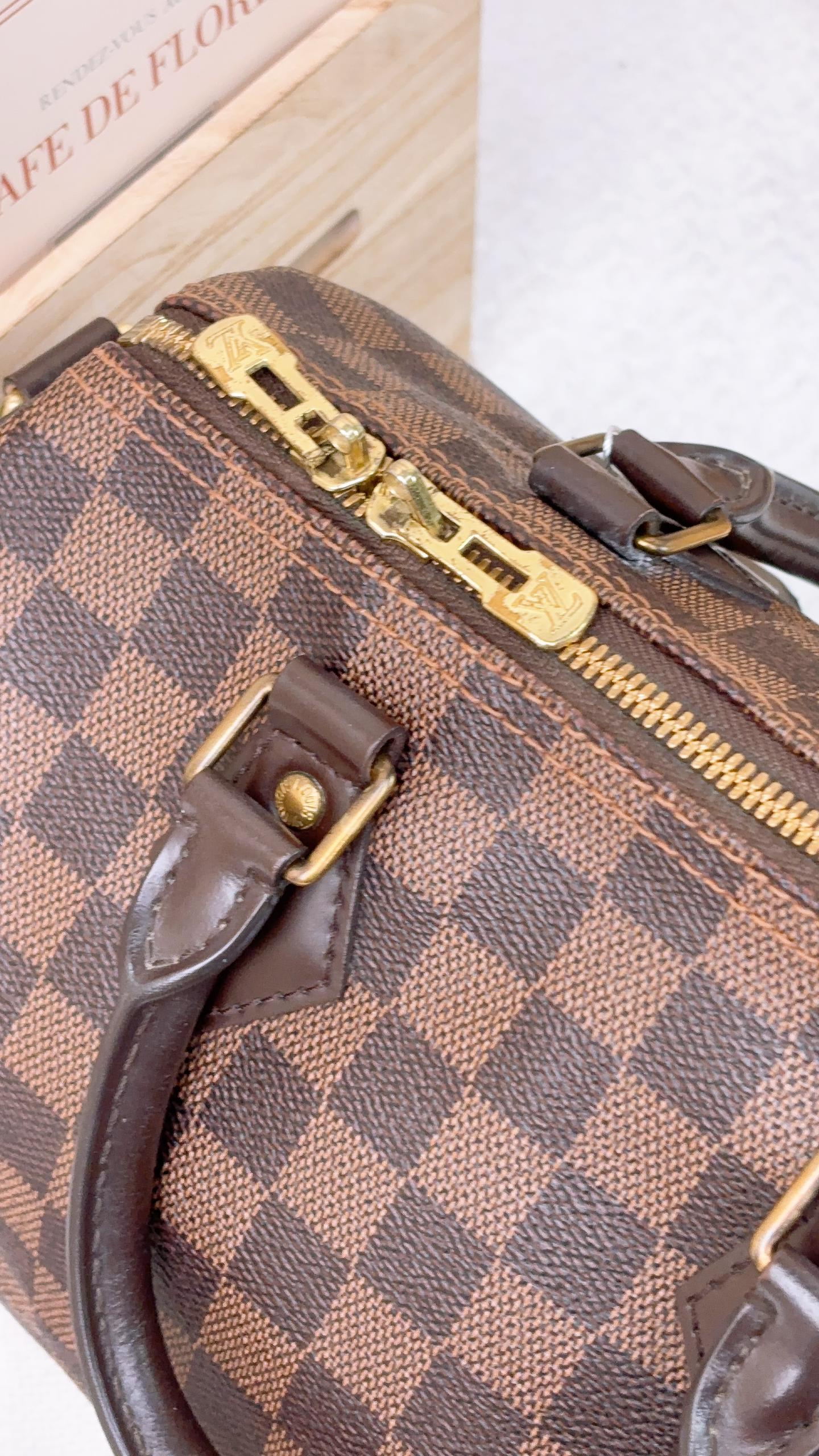 LV Damier Ebene Speedy 25 Bandouliere