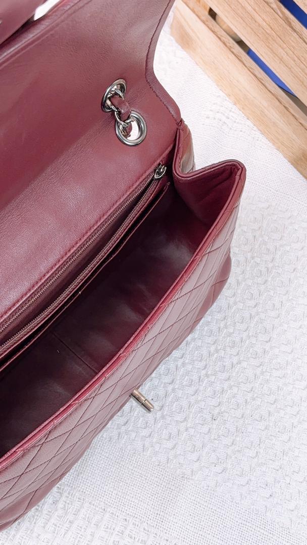 Chanel Burgundy Lambskin Elementary Chic Bag (SHW)