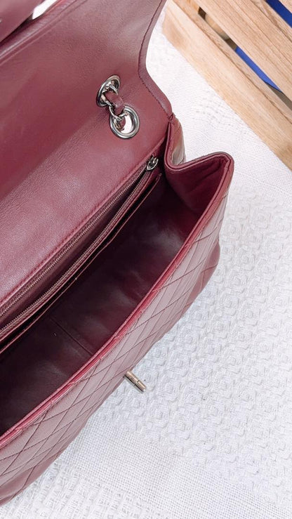 Chanel Burgundy Lambskin Elementary Chic Bag (SHW)