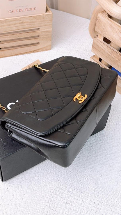 Chanel Black Sheepskin Mademoiselle Bifold Wallet