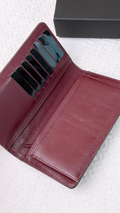 Chanel Black Sheepskin Mademoiselle Bifold Wallet