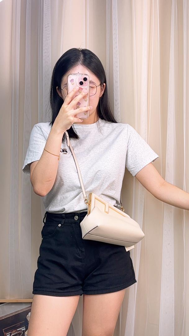 Fendi Light Beige Calfskin First Small Bag