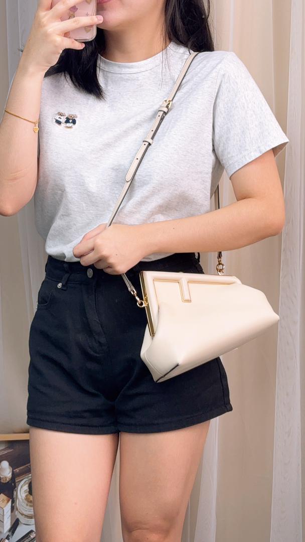 Fendi Light Beige Calfskin First Small Bag