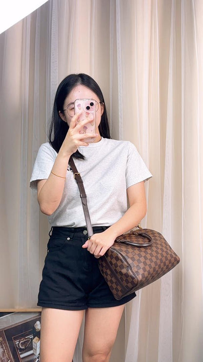 LV Damier Ebene Speedy 25 Bandouliere