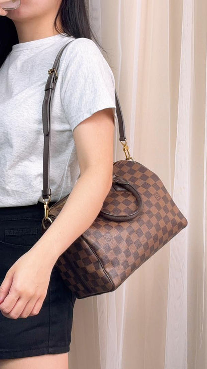 LV Damier Ebene Speedy 25 Bandouliere