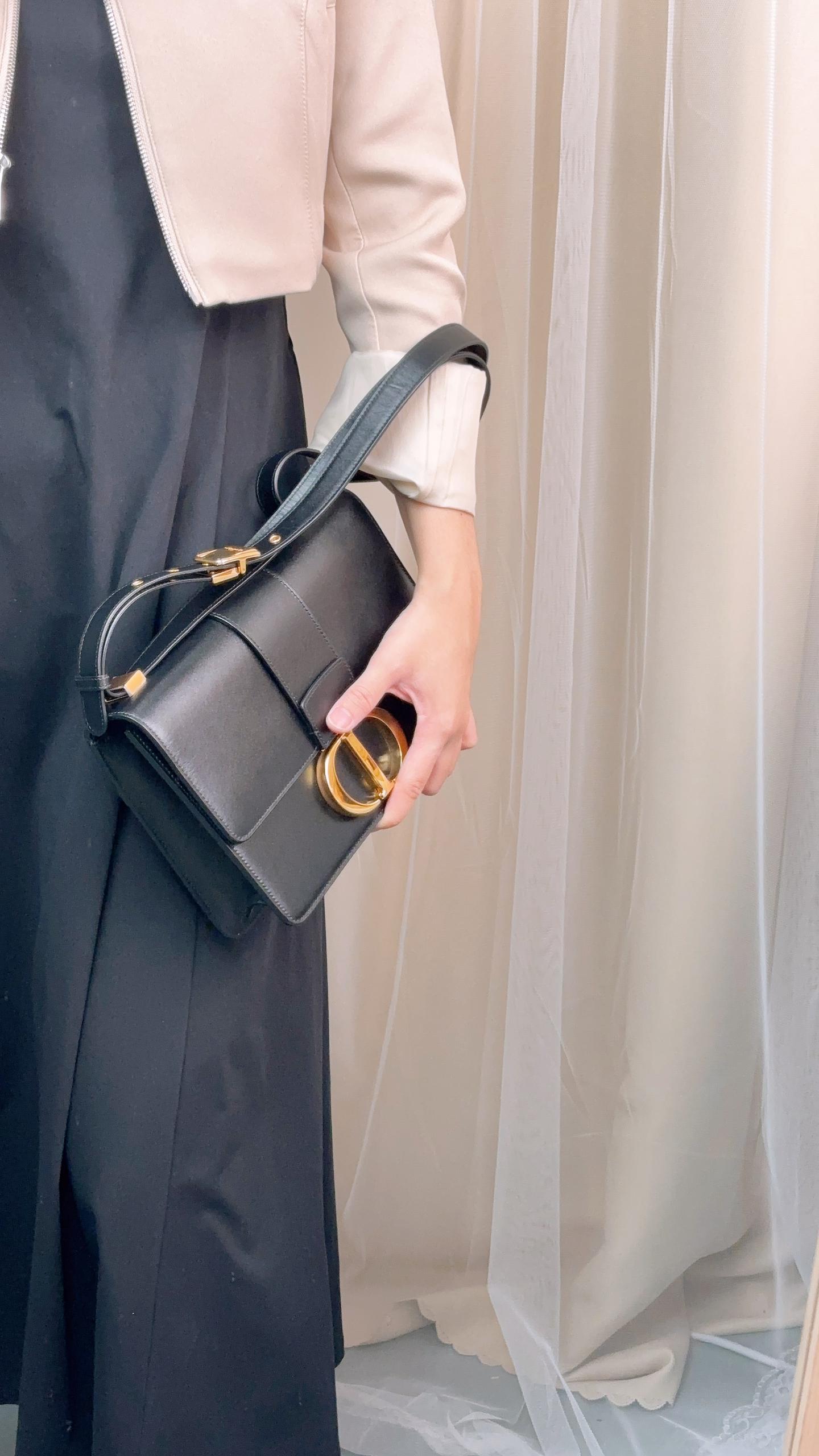 Dior Black Calfskin Montaigne 30 (GHW)