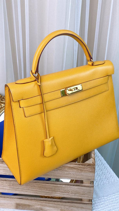 Hermes Yellow Sellier Kelly 32 (GHW)