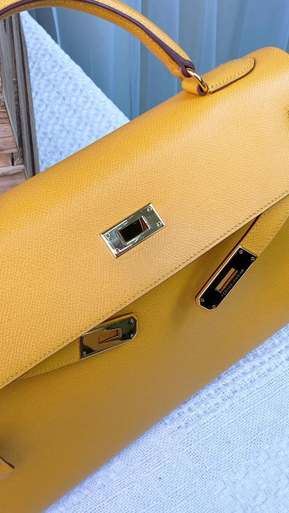 Hermes Yellow Sellier Kelly 32 (GHW)