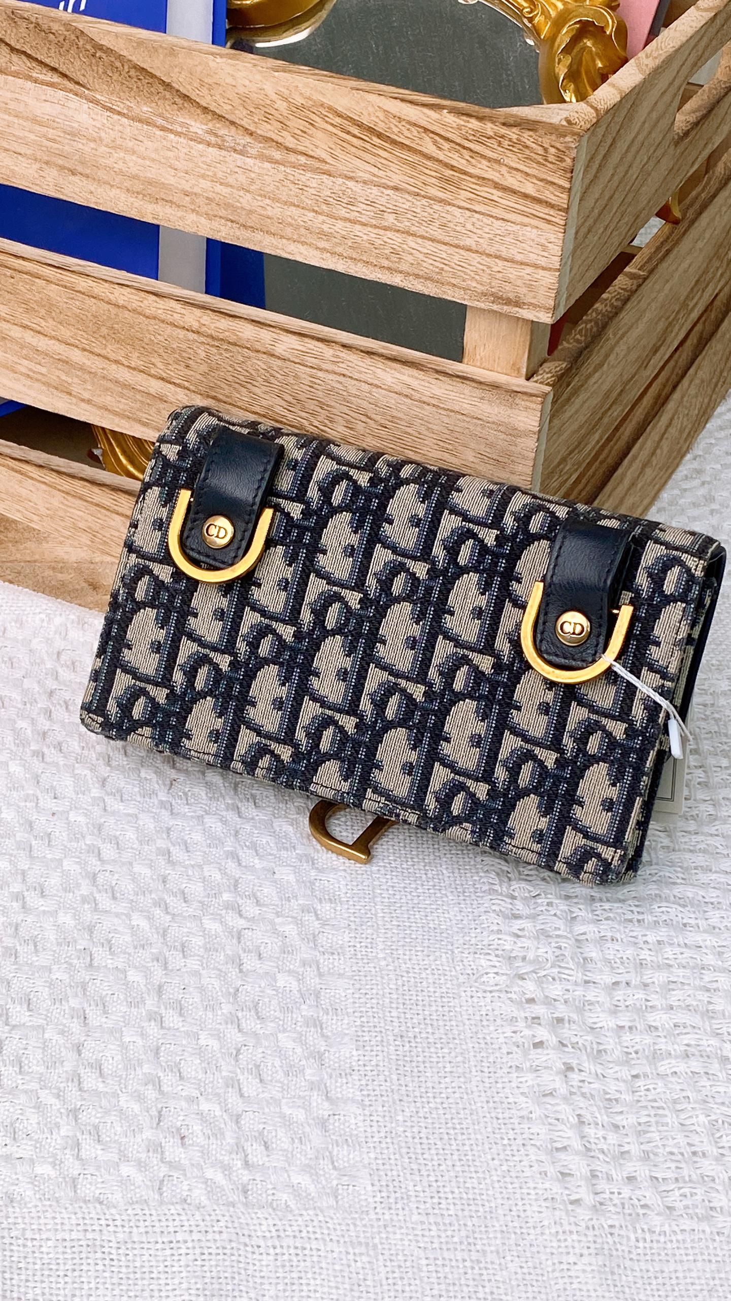 Dior Navy Oblique Saddle Belt Bag