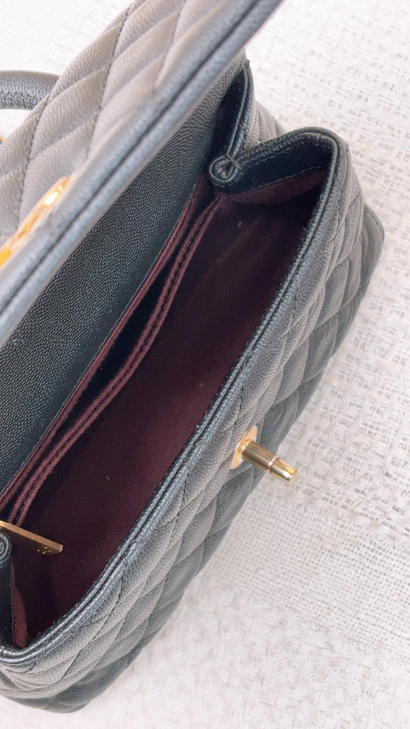 Chanel Black Caviar Small Coco Handle (GHW)