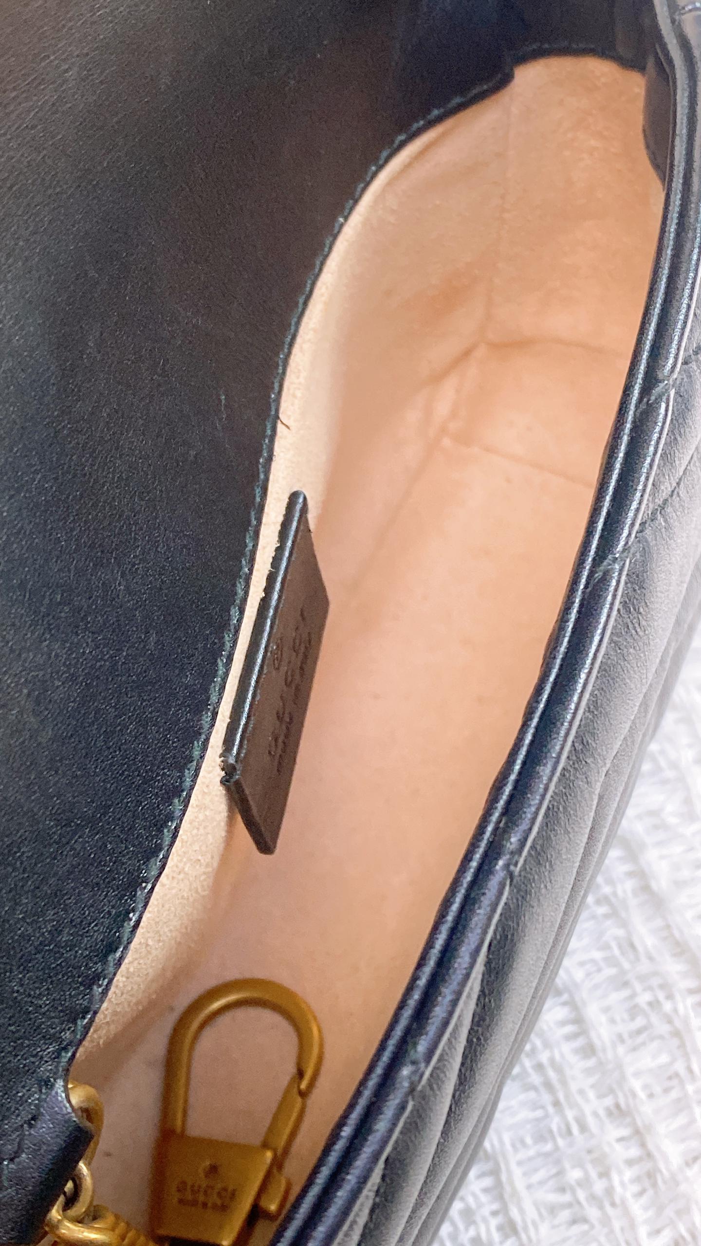 Gucci Black Supermini Marmont (GHW)