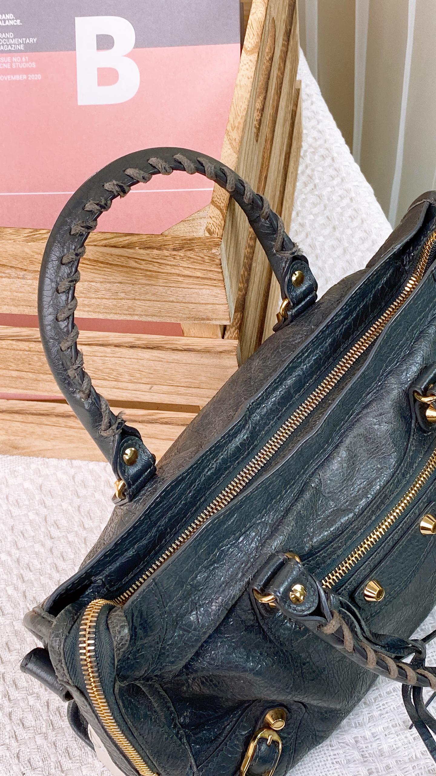 Balenciaga Grey Small City Bag (GHW)
