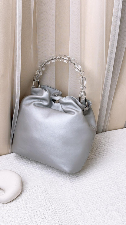 Dior Grey Malice Pearl Handle Bag