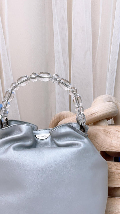 Dior Grey Malice Pearl Handle Bag