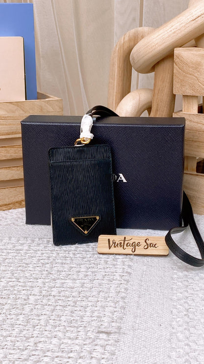Prada Pass Case ID Holder Neck Strap