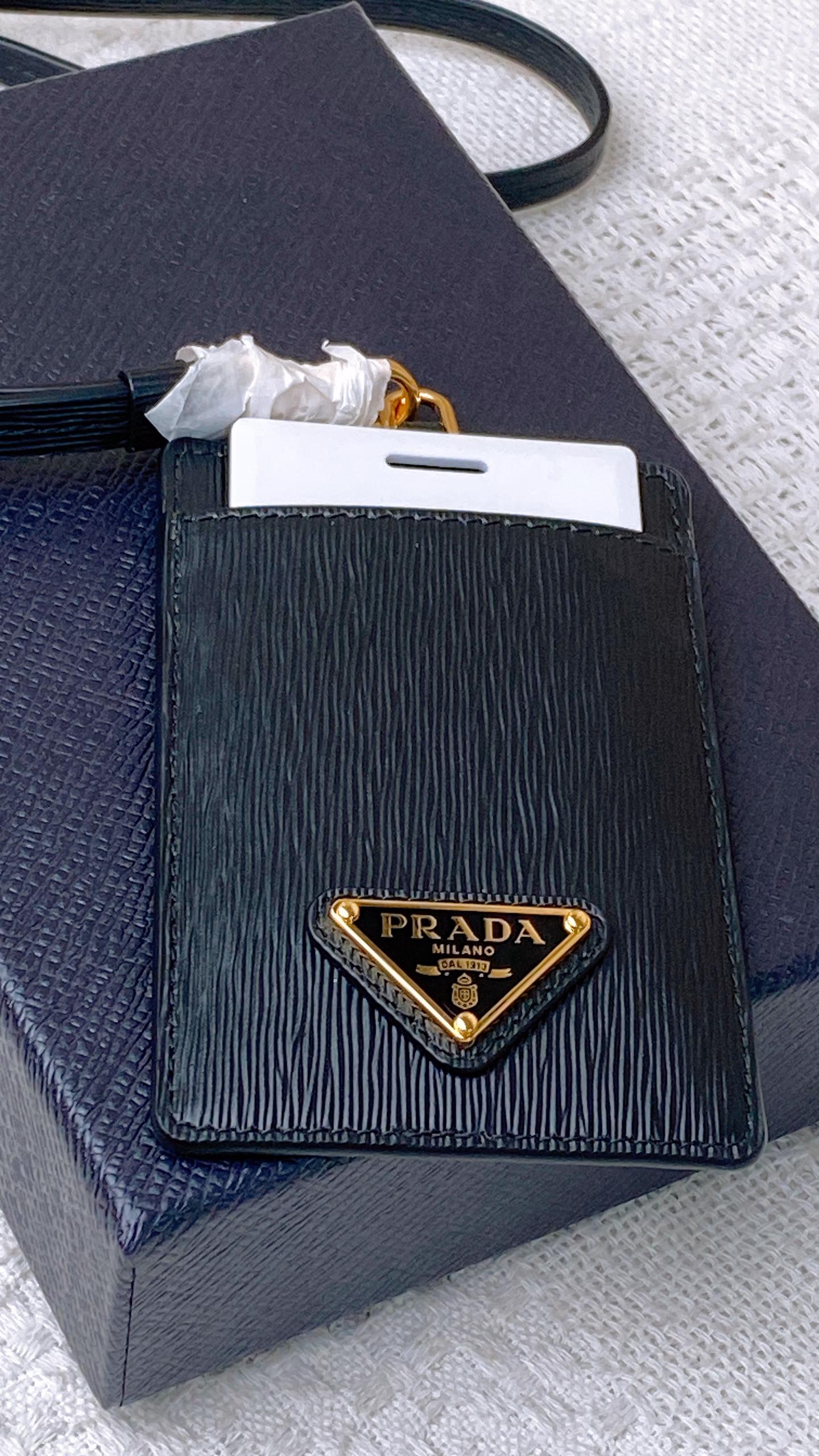 Prada Pass Case ID Holder Neck Strap