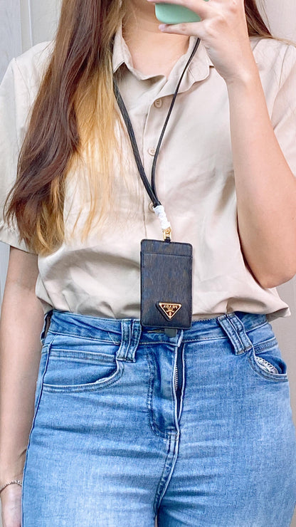 Prada Pass Case ID Holder Neck Strap