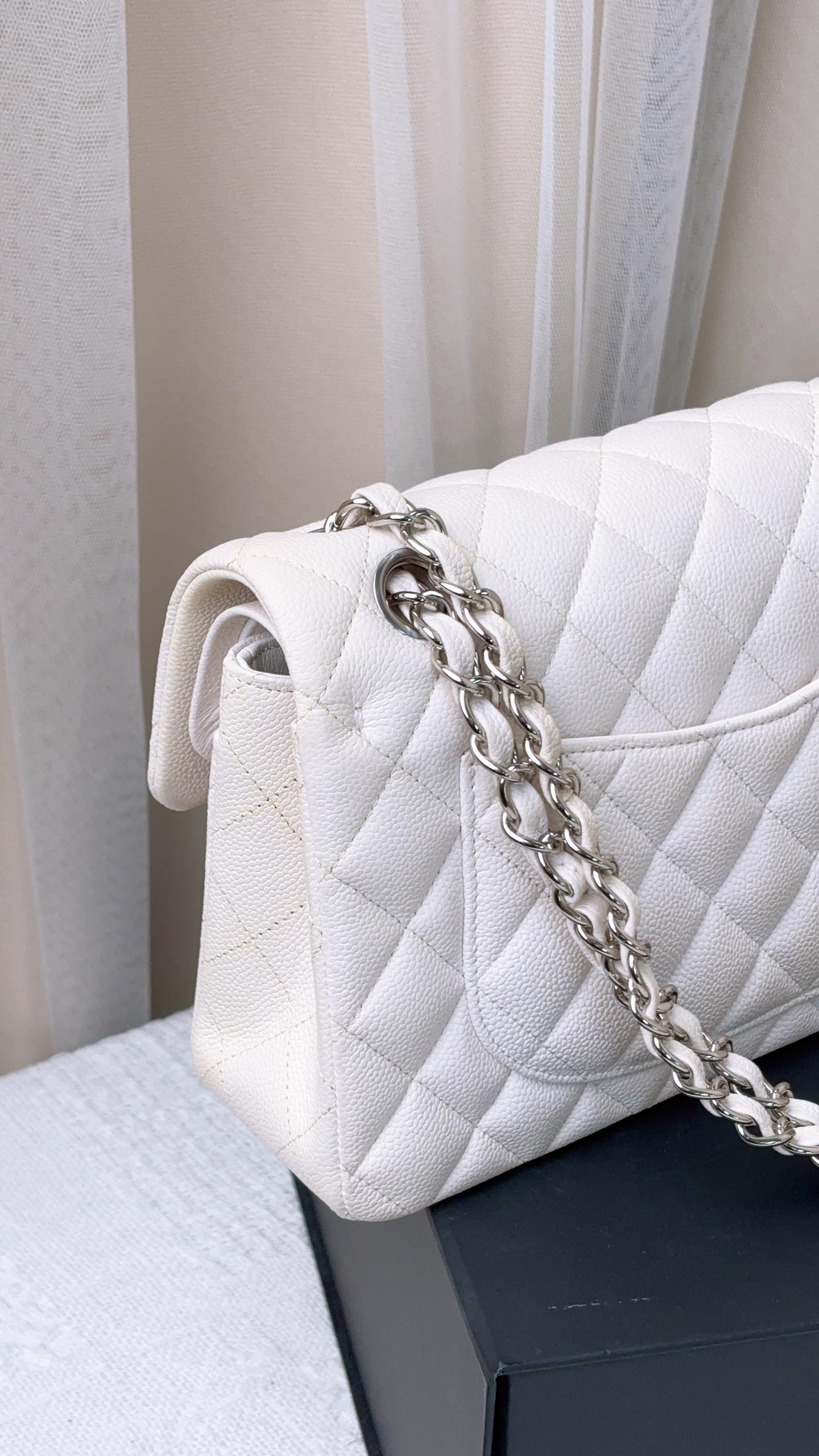 Chanel White Caviar Small CF (SHW)